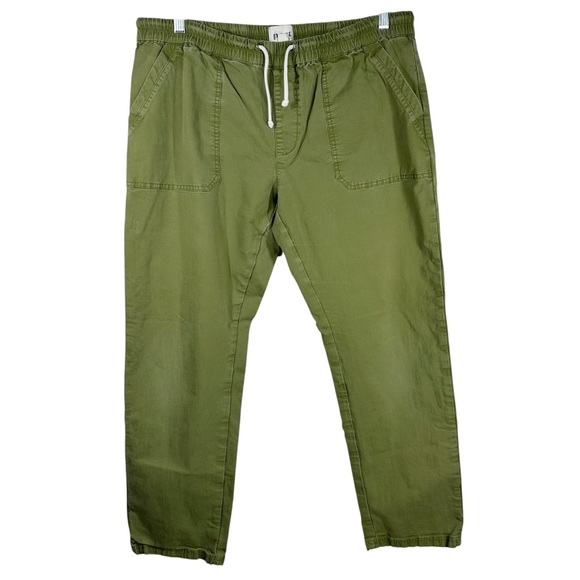PACT Women's XL Olive Green Elastic/Drawstring Waist Cargo Organic Cotton Pants - Picture 2 of 10